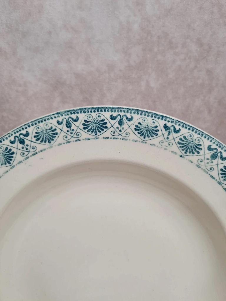 Lot de 2 assiettes creuses anciennes Terre de Fer Salins modèle Celtic 💙