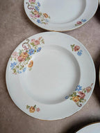 Lot de 8 assiettes creuses anciennes Faïencerie d’onnaing