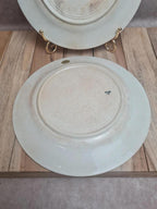 Lot de 2 assiettes à dessert anciennes Églantine Onnaing – décor rouge fleuri 🌿🍓