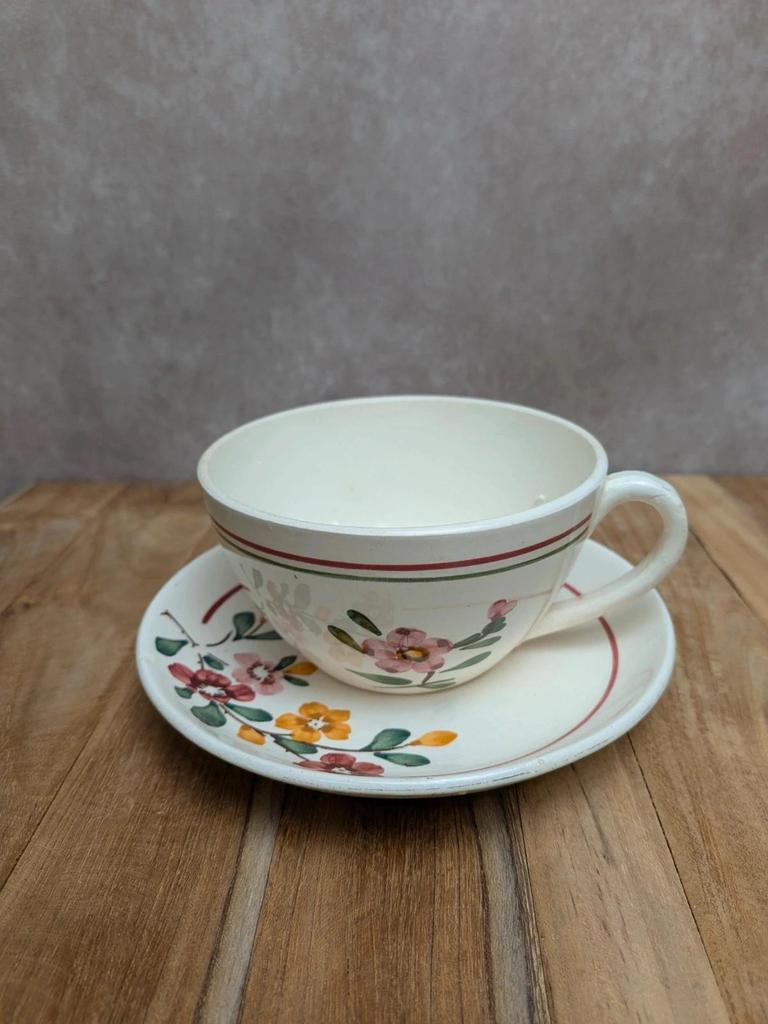 Tasse & soucoupe Sarreguemines modèle Bitche – Terre de fer
