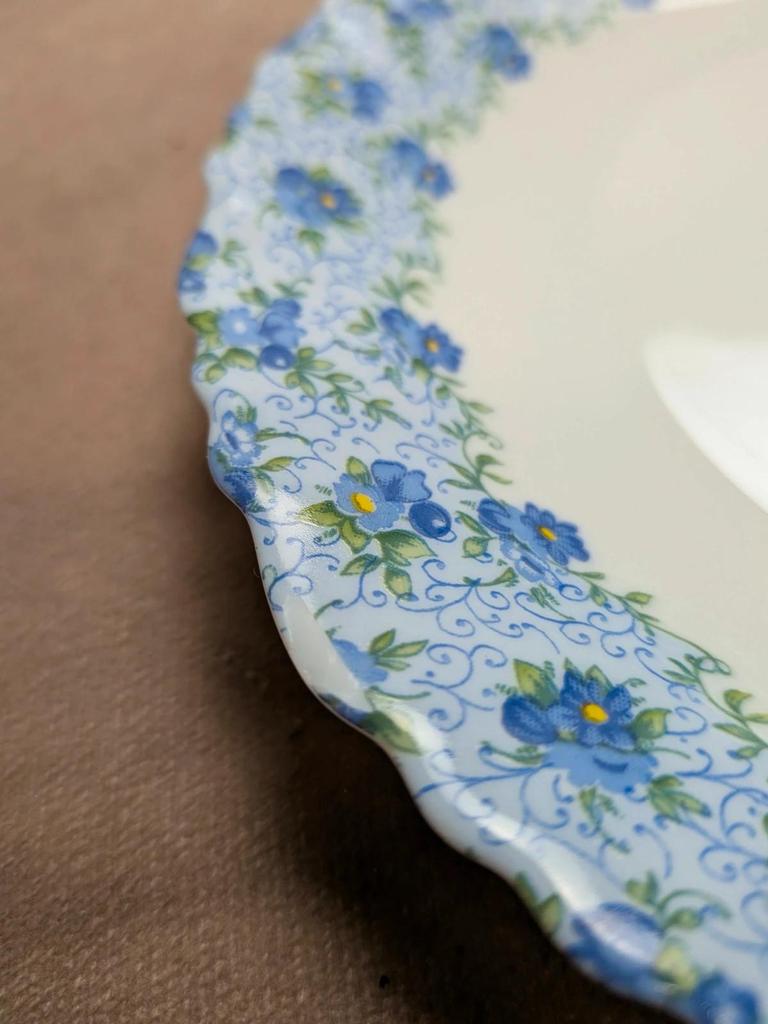 Lot de 5 assiettes à dessert Luminarc – décor floral bleu