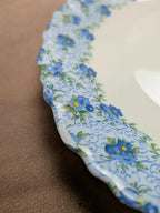 Lot de 5 assiettes à dessert Luminarc – décor floral bleu