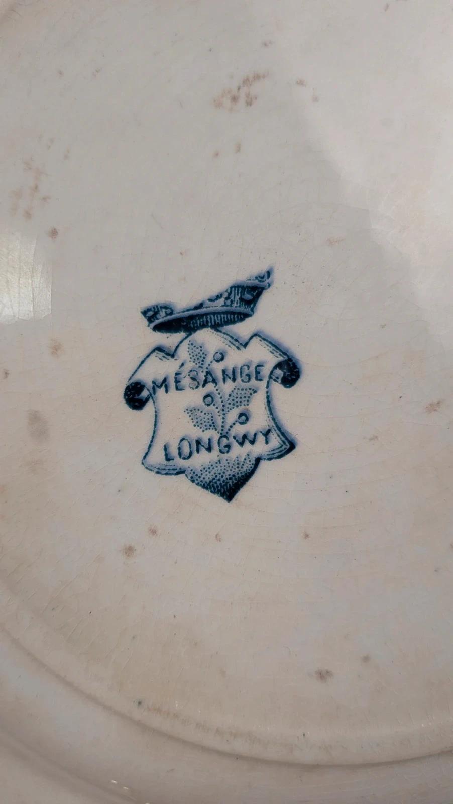 Lot de 2 assiettes creuses Longwy – modèle Mésange