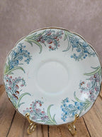 Tasse et soucoupe anciennes Terre de Fer Lunéville Kg – Modèle Clairette – Polychrome