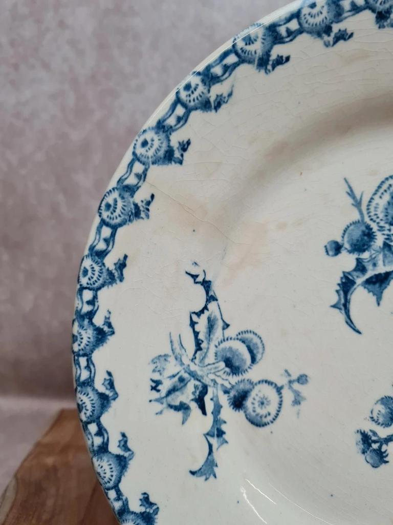 Assiette ancienne Gien modèle Chardon Terre de Fer 💙🌿