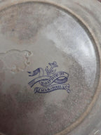 Lot de 8 assiettes à dessert anciennes anglaises J. Marshall & Co Bosphorus faïence violette Xixe