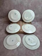 Lot de 6 assiettes terre de fer Clairefontaine – modèle Iris – fin Xixe