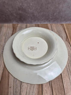 Compotier ancien Creil et Montereau B & Cie – faïence fine polychrome Xixe