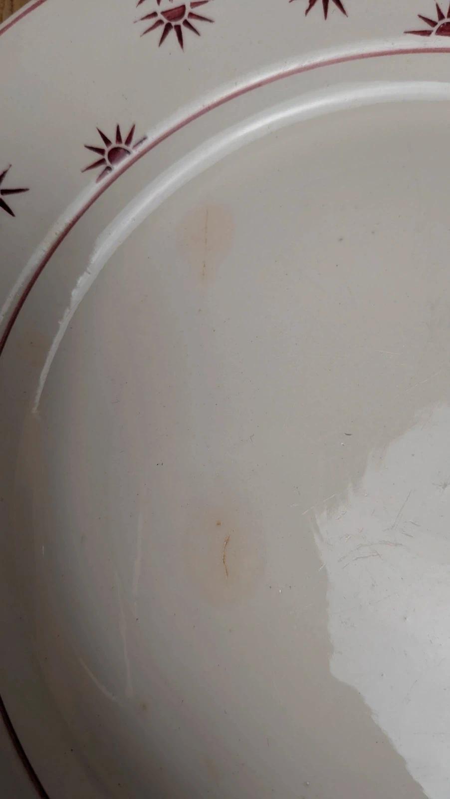 Lot de 4 assiettes plates vintage Sarreguemines – modèle Andrée