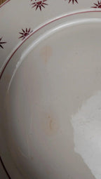 Lot de 4 assiettes plates vintage Sarreguemines – modèle Andrée