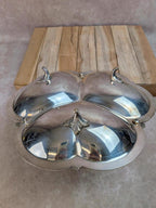 Serviteur à hors-d’œuvre ancien Roux-marquiand – Métal argenté – Décor de cygnes