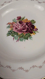 Lot de 7 assiettes creuses anciennes L’amandinoise – Faïence florale
