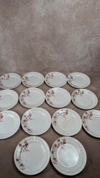 Lot de 14 assiettes plates Saint-amand modèle Marcel