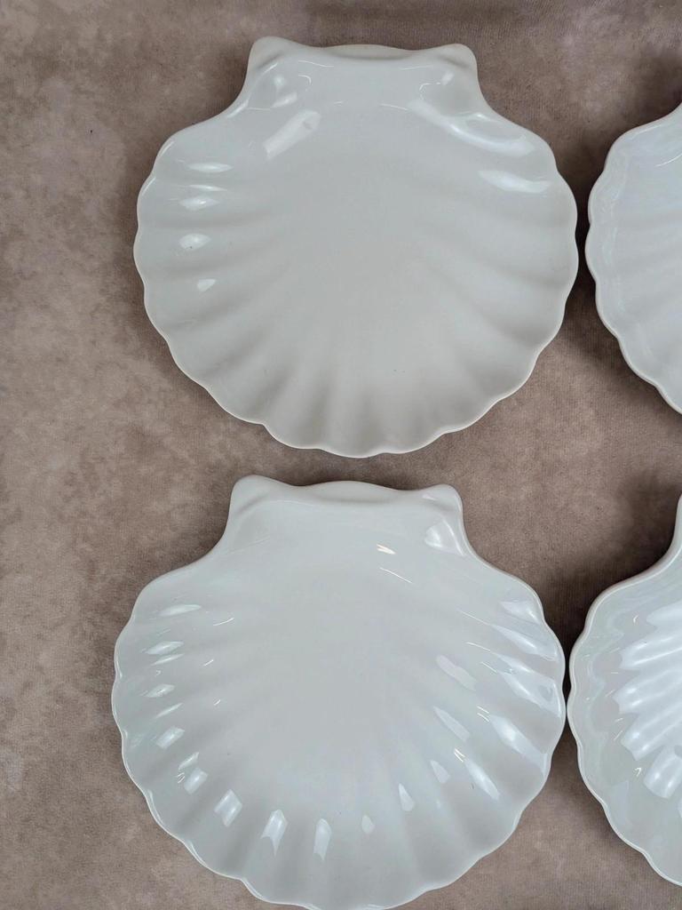 Lot de 8 assiettes coquille Saint-jacques