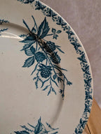 Assiette terre de fer Badonviller modèle Mûre – décor bleu