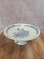 Compotier ancien sur pied – Faïence bleue – Au Lion de Faïence, 90 rue de Rivoli, Paris