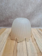 Abat-jour vintage tulipe en pâte de verre dépoli