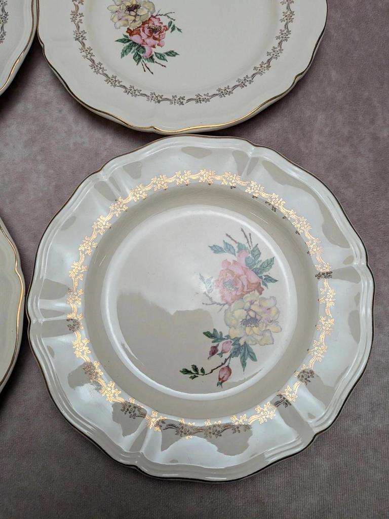6 assiettes dessert Sarreguemines terre de fer