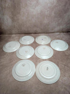 Lot de 8 assiettes plates Lunéville modèle Senlis