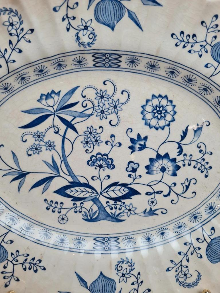 Plat ovale terre de fer bleu J&g Meakin Blue Nordic anglais 💙