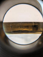 Assiette ancienne en verre taillé – Monture métal doré Cailar-bayard – Orfèvrerie française