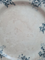 Plat ancien Terre de Fer Hb & Cie Choisy-le-roi modèle Floreal 32 cm