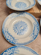 Lot de 9 assiettes creuses anciennes Saint-amand & Hamage modèle Jardinière 🌿