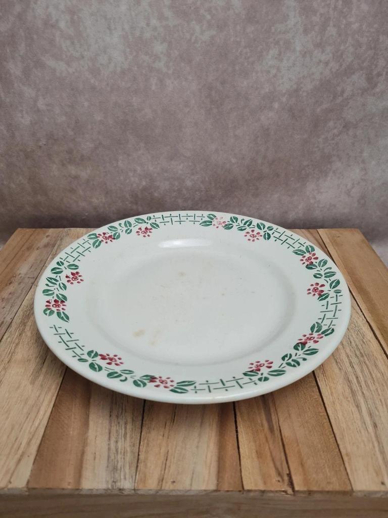 Compotier sur pied bas Terre de Fer Printania Digoin Sarreguemines 23 cm 🍓
