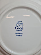 Assiette plate Gien modèle Rouen bleu – décor classique 💙