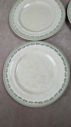 Lot de 6 assiettes plates vintage Saintonge – demi-porcelaine