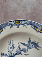 Assiette creuse Terre de Fer Creil Montereau Kyoto, polychrome