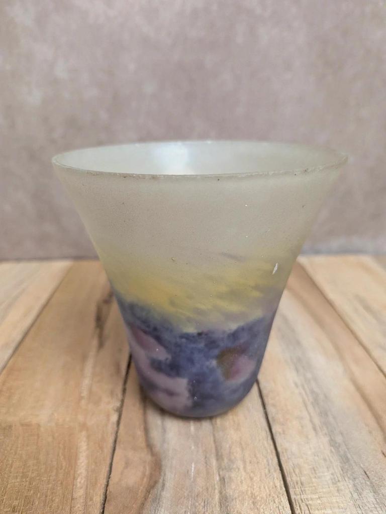 Abat-jour ancien en pâte de verre