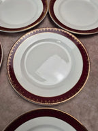 Lot de 12 assiettes à dessert Digoin Sarreguemines “rubis”