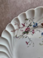 Assiette Ancienne Haviland & Co Vermont Frères – Porcelaine Polychrome Oiseaux Fleurs