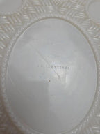 Service à œufs ancien Vallérysthal en opaline – poule et 6 coquetiers