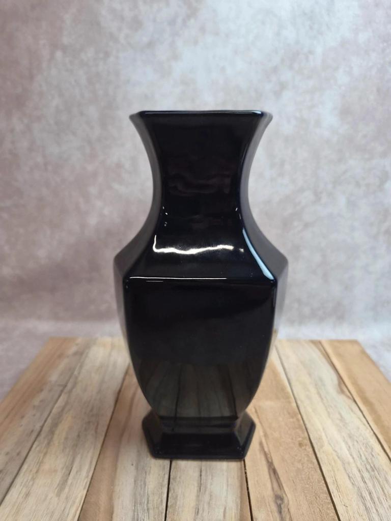 Vase vintage décor géométrique texturé – esprit Art Déco / années 80-90