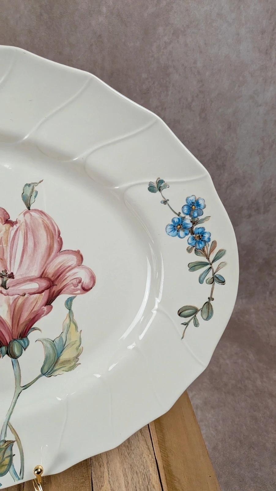 Grand plat ovale Villeroy & Boch – Modèle Bouquet