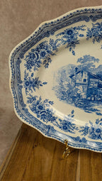 Plat ovale ancien Lunéville – Modèle The Cottage –