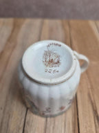 Tasse et soucoupe ancienne Gien – décor polychrome style Louis Xvi – Xixe