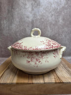 Soupière ancienne Gien “fleurs d’automne” 🌸 Terre de fer vintage