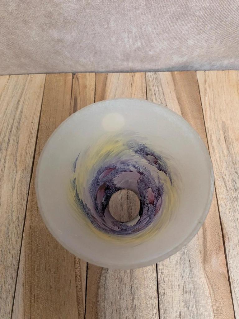 Abat-jour ancien en pâte de verre
