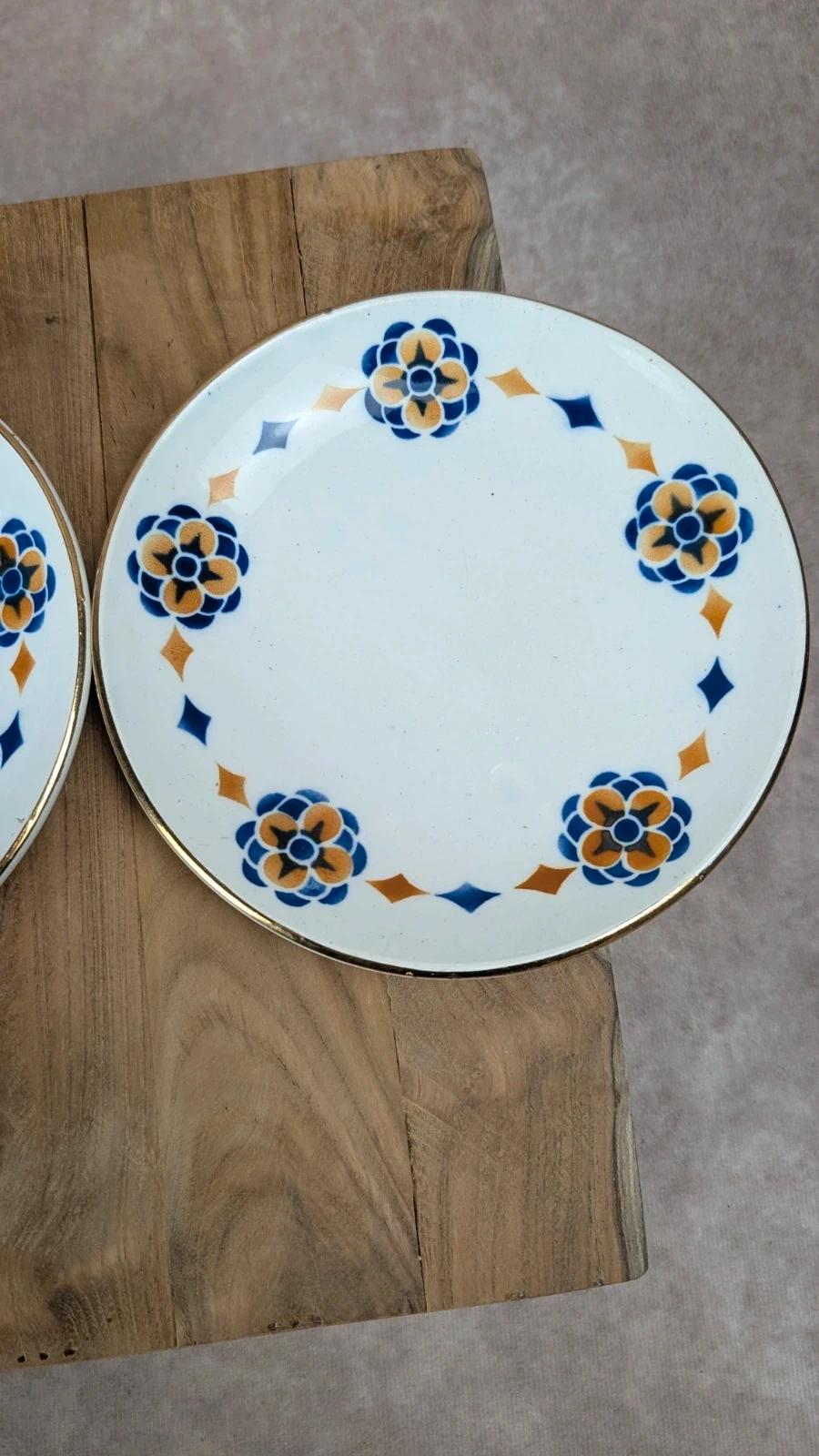 Lot de 3 petites assiettes Moulin des Loups – Modèle Rosaces