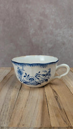 Tasse ancienne Sarreguemines bleu & blanc – Faïence française