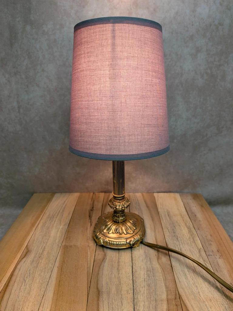 Pied de lampe vintage doré style Louis Xvi – lampe de table rétro