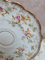 Lot de 7 coupelles anciennes porcelaine anglaise décor floral doré 🌸