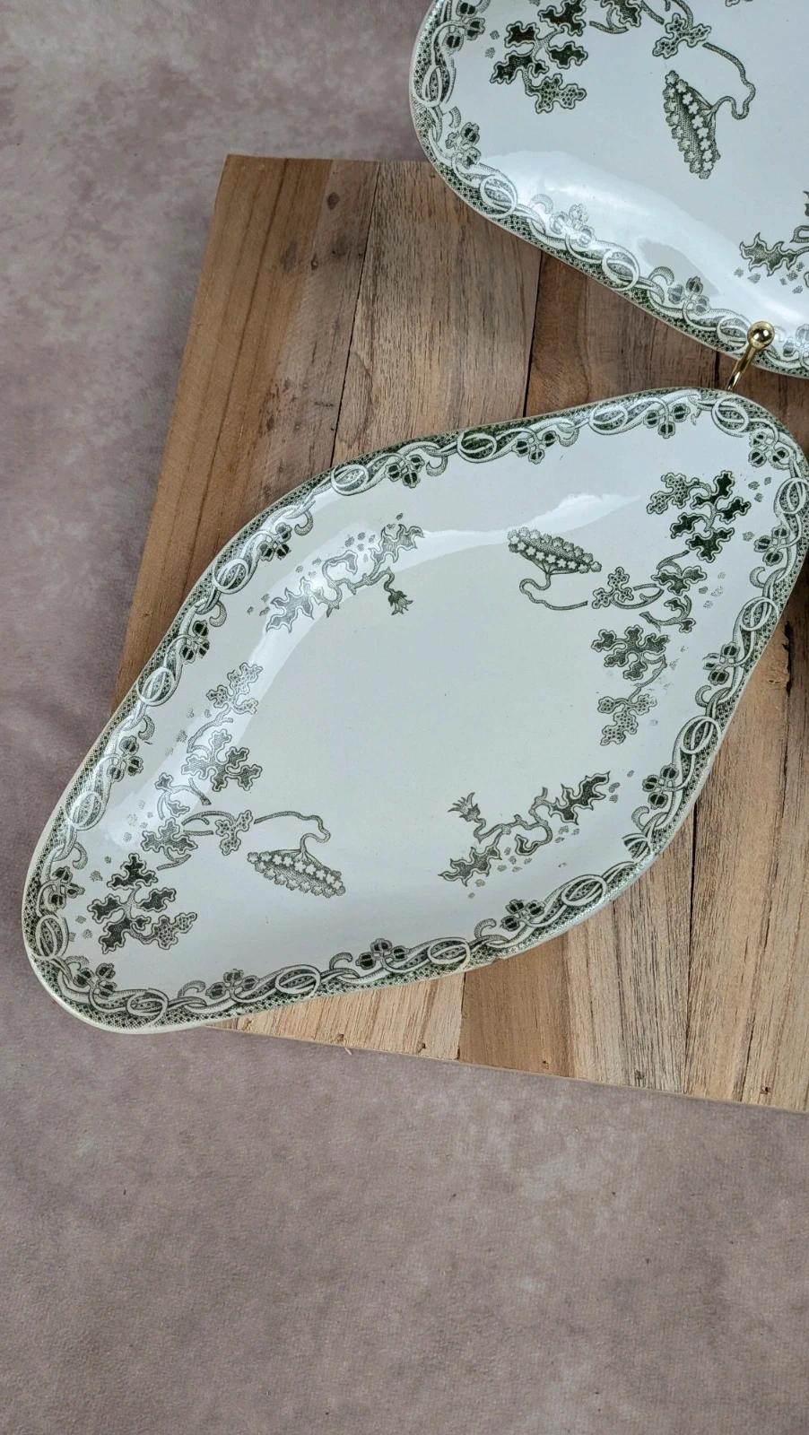 Lot de 3 petits plats anciens Saint-amand – Terre de fer – Modèle Modern Style
