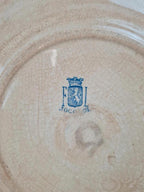 Assiette ancienne modèle “joconde”, décor bleu victorien