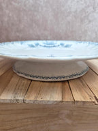 Compotier ancien terre de fer Saint-amand & Hamage – modèle Régence bleu