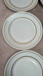Lot de 6 assiettes plates anciennes porcelaine française