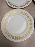 Lot de 4 assiettes plates Limoges dorure